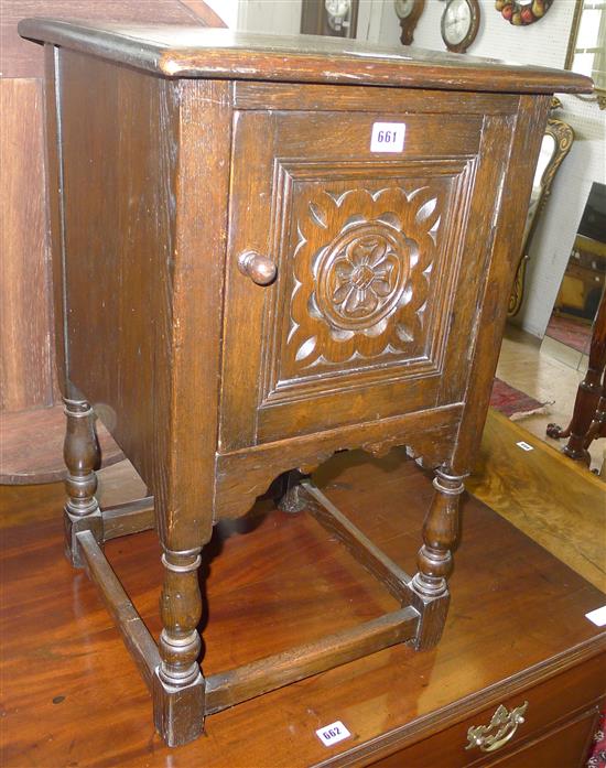 Oak pot cupboard